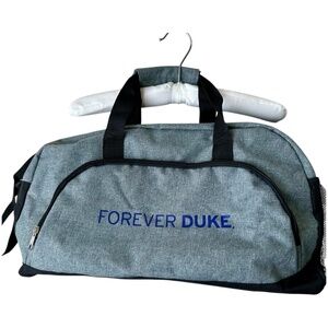 Duke Duffle Bag Gray Black Handles Front zipper pocket side mesh pocket FOREVER